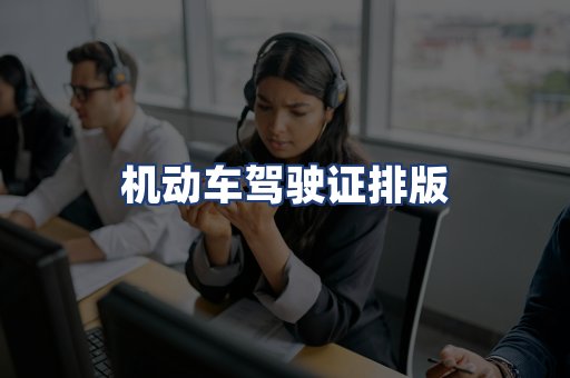 机动车驾驶证排版